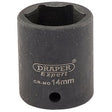 Draper Expert Hi-Torq® 6 Point Impact Socket, 1/4" Sq. Dr., 14mm - 406-MM - Farming Parts