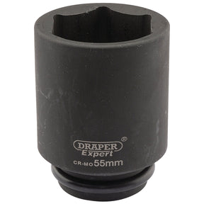 Draper Expert Hi-Torq® 6 Point Deep Impact Socket, 3/4" Sq. Dr., 55mm - 419D-MM - Farming Parts