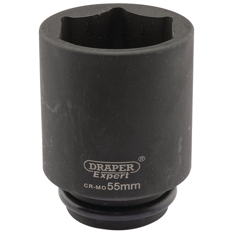 Draper Expert Hi-Torq&#174; 6 Point Deep Impact Socket, 3/4" Sq. Dr., 55mm - 419D-MM - Farming Parts