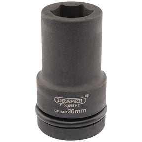 Draper Expert Hi-Torq® 6 Point Deep Impact Socket, 1" Sq. Dr., 26mm - 425D-MM - Farming Parts