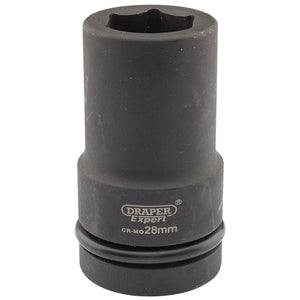 Draper Expert Hi-Torq&#174; 6 Point Deep Impact Socket, 1" Sq. Dr., 28mm - 425D-MM - Farming Parts