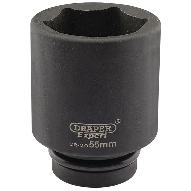 Draper Expert Hi-Torq&#174; 6 Point Deep Impact Socket, 1" Sq. Dr., 55mm - 425D-MM - Farming Parts