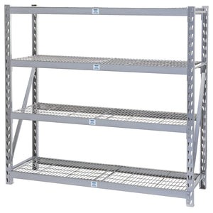 The Draper Expert Heavy Duty Steel 4 Shelving Unit, model MSUHD195/PRO, is a modular design with four wire mesh shelves crafted from high-quality steel, making it perfect for storage.