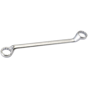 The Draper Elora Deep Crank Imperial Ring Spanner, 1.7/16 X 1.5/8" - 110A-1.7/16x1.5, is a double-ended box wrench with circular, closed-loop ends designed for turning bolts and nuts. Made from durable chrome vanadium steel, it offers excellent corrosion protection to ensure longevity.