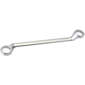 The Draper Elora Deep Crank Imperial Ring Spanner, 1.7/16 X 1.5/8" - 110A-1.7/16x1.5, is a double-ended box wrench with circular, closed-loop ends designed for turning bolts and nuts. Made from durable chrome vanadium steel, it offers excellent corrosion protection to ensure longevity.