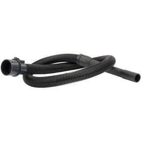 A flexible, black plastic vacuum cleaner hose with a corrugated surface and connectors at both ends, the Draper 2M Hose For S/N 48498 & 33649 - AVC34A by Draper.
