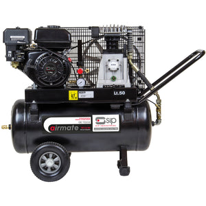 SIP TP7/50 Petrol Belt Drive Compressor 7hp 50ltr EURO V Engine 06217