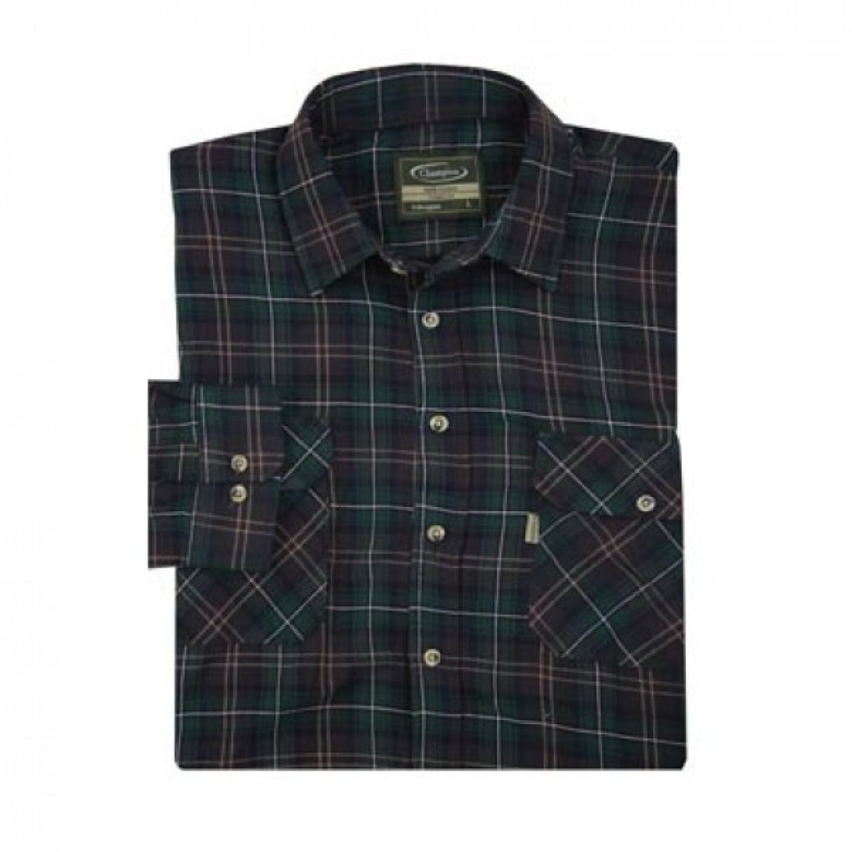 Champion Kilbeggan Cotton Long-Sleeved Shirt – Green Flannel | 3020GRN