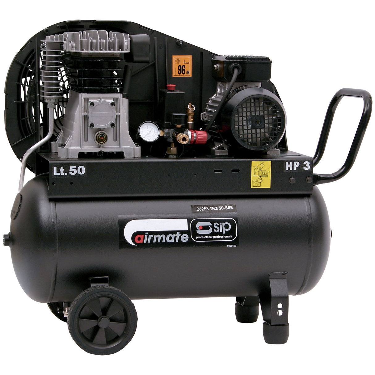 SIP TN3/50-SRB Belt Drive Compressor 50ltr with Aftercooler & SRB 06258