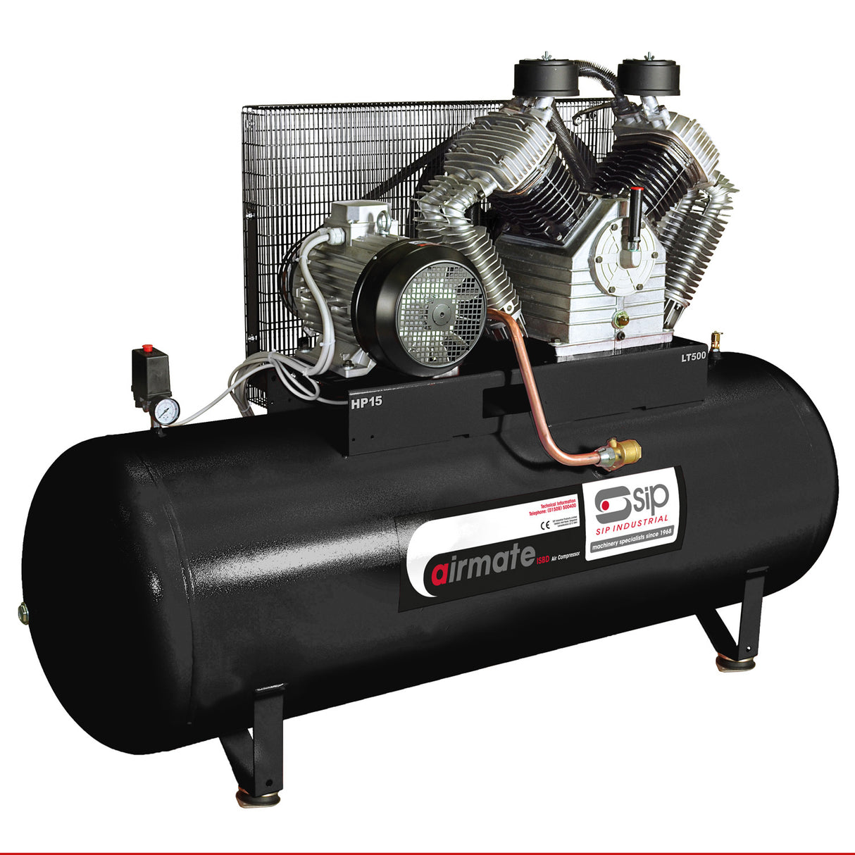 SIP ISBD15/500 3-Phase Industrial Compressor 500L – SIP-06297