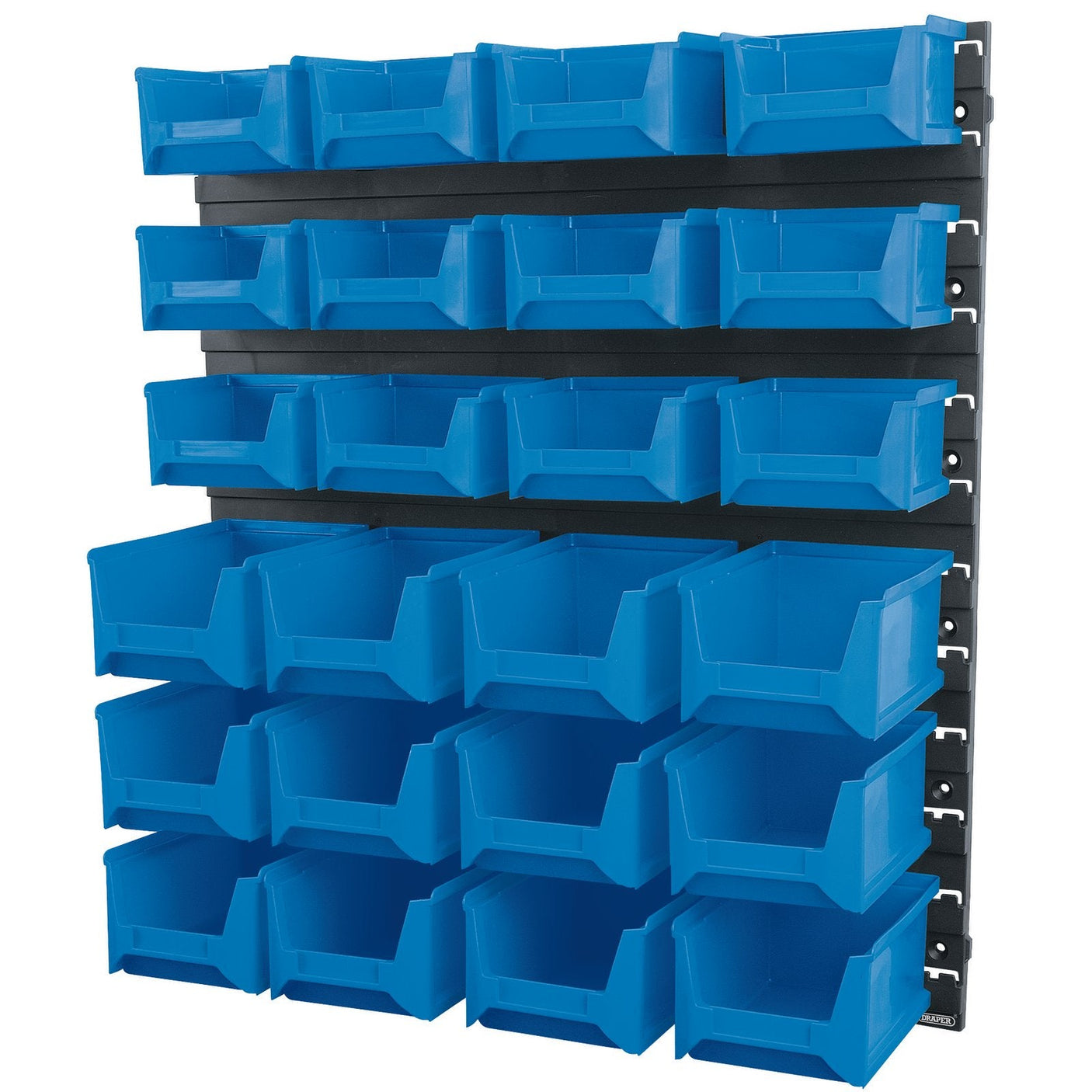 Draper 24 Bin Wall Storage Unit, Small/Medium Bins - SBB24C - Farming Parts