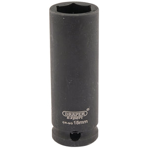 Draper Expert Hi-Torq&#174; 6 Point Deep Impact Socket, 3/8" Sq. Dr., 15mm - 409D-MM - Farming Parts