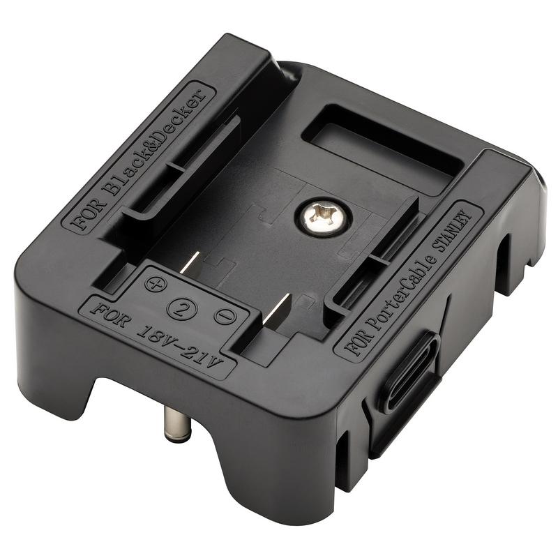 DRAPER EXPERT 24W AC/DC HYBRID WORK LIGHT POWER TOOL BATTERY ADAPTOR COMPATIBLE WITH BLACK+DECKER®, PORTER-CABLE® AND STANLEY® FOR STOCK NO. 04673