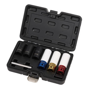 Wheel Nut and Bolt Extractor Socket Set, 1/2" Sq. Dr. (7 Piece)