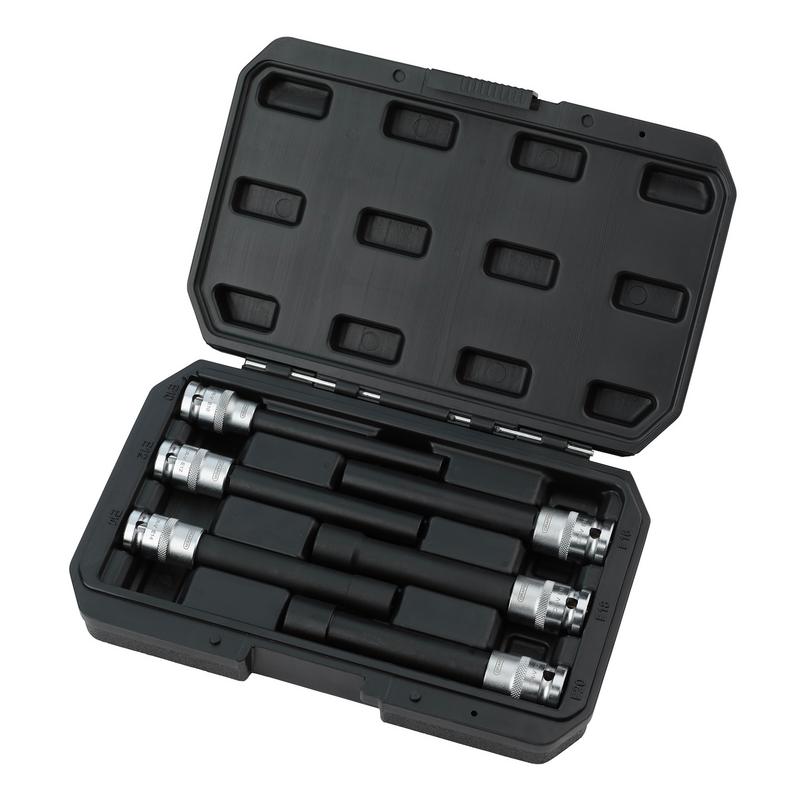 Extra Long E-Type Sockets, 1/2" Sq. Dr. (6 Piece)