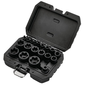 External Torx Plus Socket Set, 1/4", 3/8", 1/2" Sq. Dr. (19 Piece)