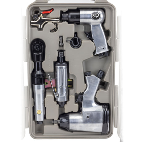 SIP 73pc Air Tool Kit – Impact Wrench, Ratchet, Grinder, Hammer | SIP-07197