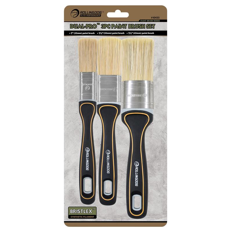 ROLLINGDOG DUAL-PRO™ DP1000 PAINT BRUSH SET (3 PIECE)