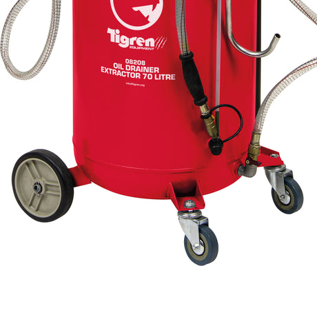 TIGREN 70ltr Suction Oil Drainer – Adjustable Height & Pneumatic Discharge | SIP-08208