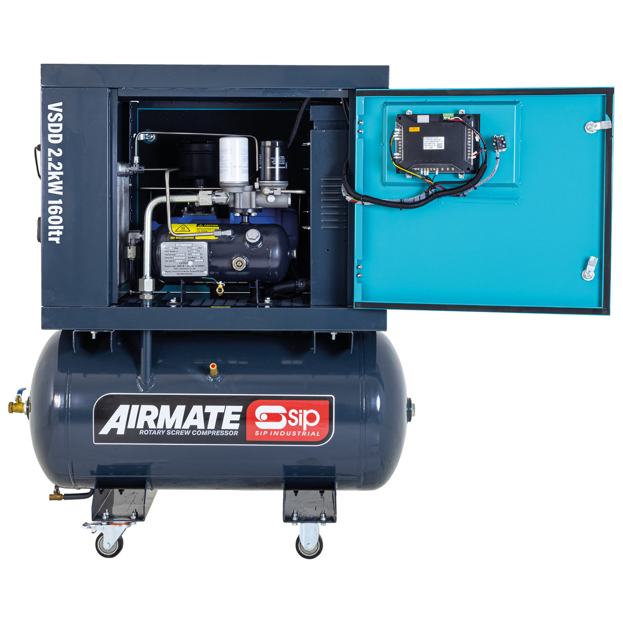 SIP VSDD 2.2kW 10bar 160L Rotary Screw Compressor 230v - 08250