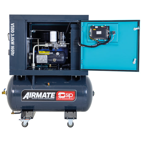 SIP VSDD 3kW 10bar 160L Rotary Screw Compressor 230v - 08251