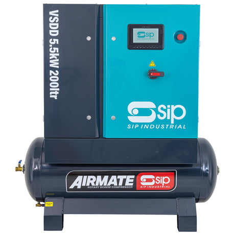 SIP VSDD 5.5kW 10bar 200L Rotary Screw Compressor 400v - 08260