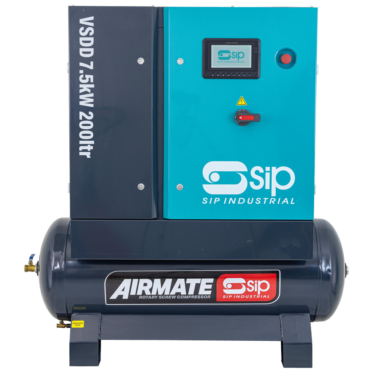 SIP VSDD 7.5kW 10bar 200L Rotary Screw Compressor 400v - 08261
