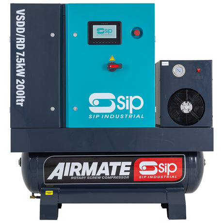 SIP VSDD/RD 7.5kW 8bar 200L Rotary Compressor w/ Dryer - 08264