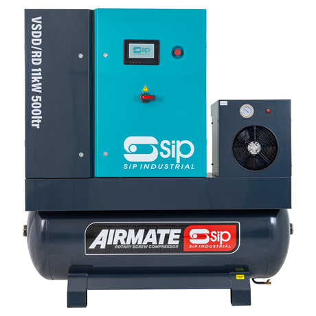 SIP VSDD/RD 11kW 10bar 500ltr 400v Rotary Screw Compressor with Dryer | IP-08272