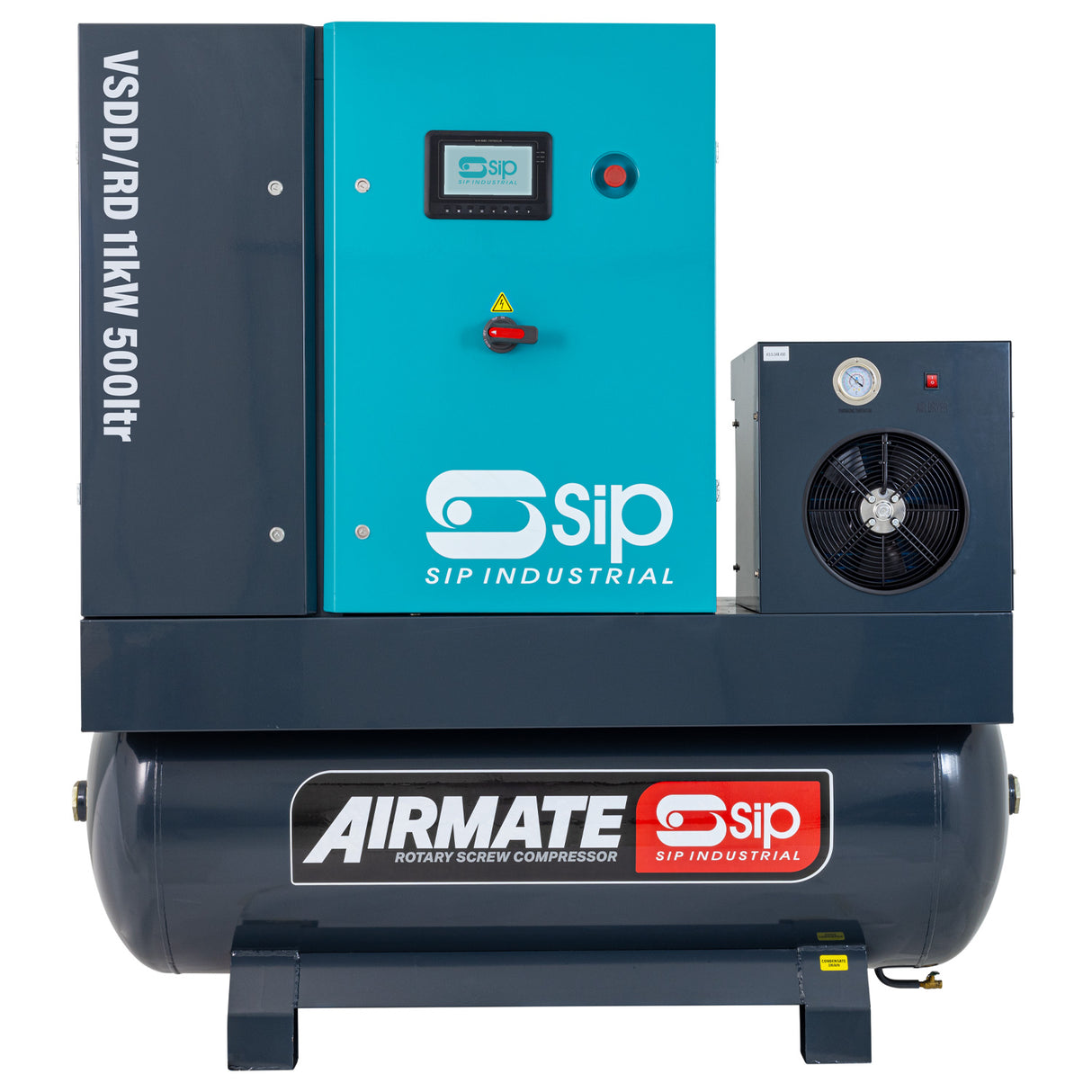 SIP VSDD/RDF 11kW 500L Rotary Screw Compressor w/ Dryer 08276