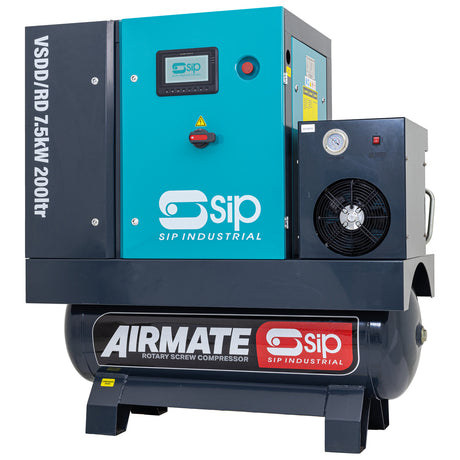 SIP VSDD/RDF 7.5kW 10bar 200L Rotary Compressor w/ Dryer & Filter - 08280