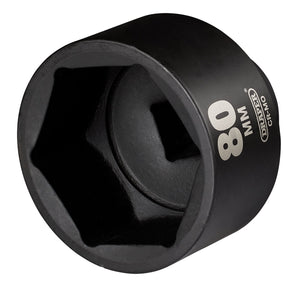 Draper Hi-Torq® Impact Socket, 1" Square Drive, 80mm - 08505 - 6-Point Cr-Mo Steel - 425-MM - Farming Parts