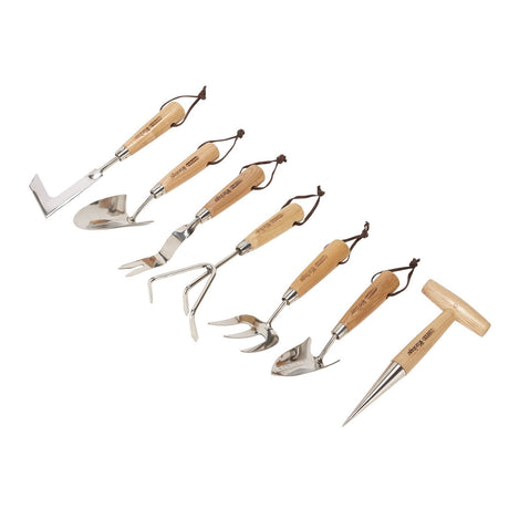 Draper Heritage Stainless Steel Garden Tool Set With Ash Handles (7 Piece) - GTS7/HER - Farming Parts