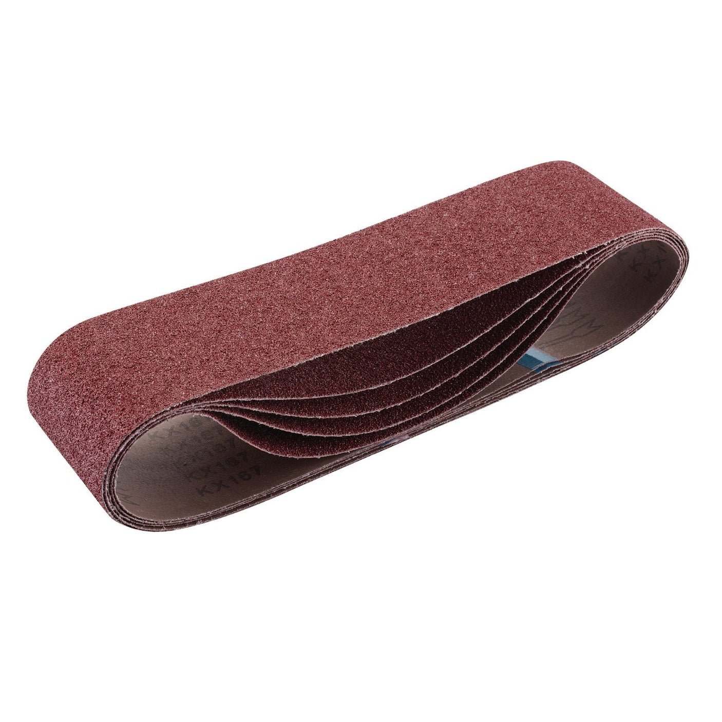 The Draper Cloth Sanding Belt, 100 X 915mm, 40 Grit (Pack Of 5) - SB100915 is a flexible and durable sanding belt made with aluminium oxide, designed for sanding and finishing surfaces.