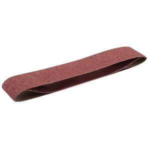 The Draper Cloth Sanding Belt, 100 x 1220mm, 40 Grit (Pack of 2) - SB1001220 is a high-performance loop-shaped sanding belt featuring X-weight polycotton cloth backing and coated with aluminum oxide for effective surface smoothing.