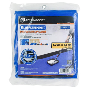ROLLINGDOG BLUE-DEFENDER™ PREMIUM DROP CLOTH, 1.2 X 4.5M