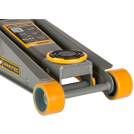 WINNTEC 3 TON Turbo-Lift Trolley Jack – 450mm Lift, PU Wheels | SIP-09702
