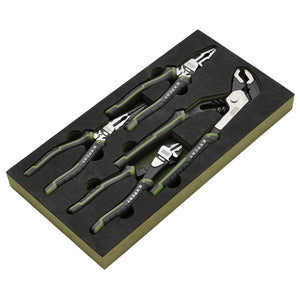 DRAPER EXPERT HIGH LEVERAGE PLIERS SET WITH WATER PUMP PLIERS IN EVA FOAM TRAY (4 PIECE)
