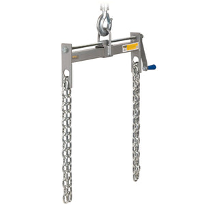 The SIP WINNTEC Engine Leveller - SIP-09807, complete with chains and a hook, is an adjustable tool designed for hoisting heavy objects, frequently used in conjunction with an engine crane.