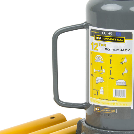 WINNTEC 12 TON Bottle Jack – Horizontal & Vertical Use | SIP-09843