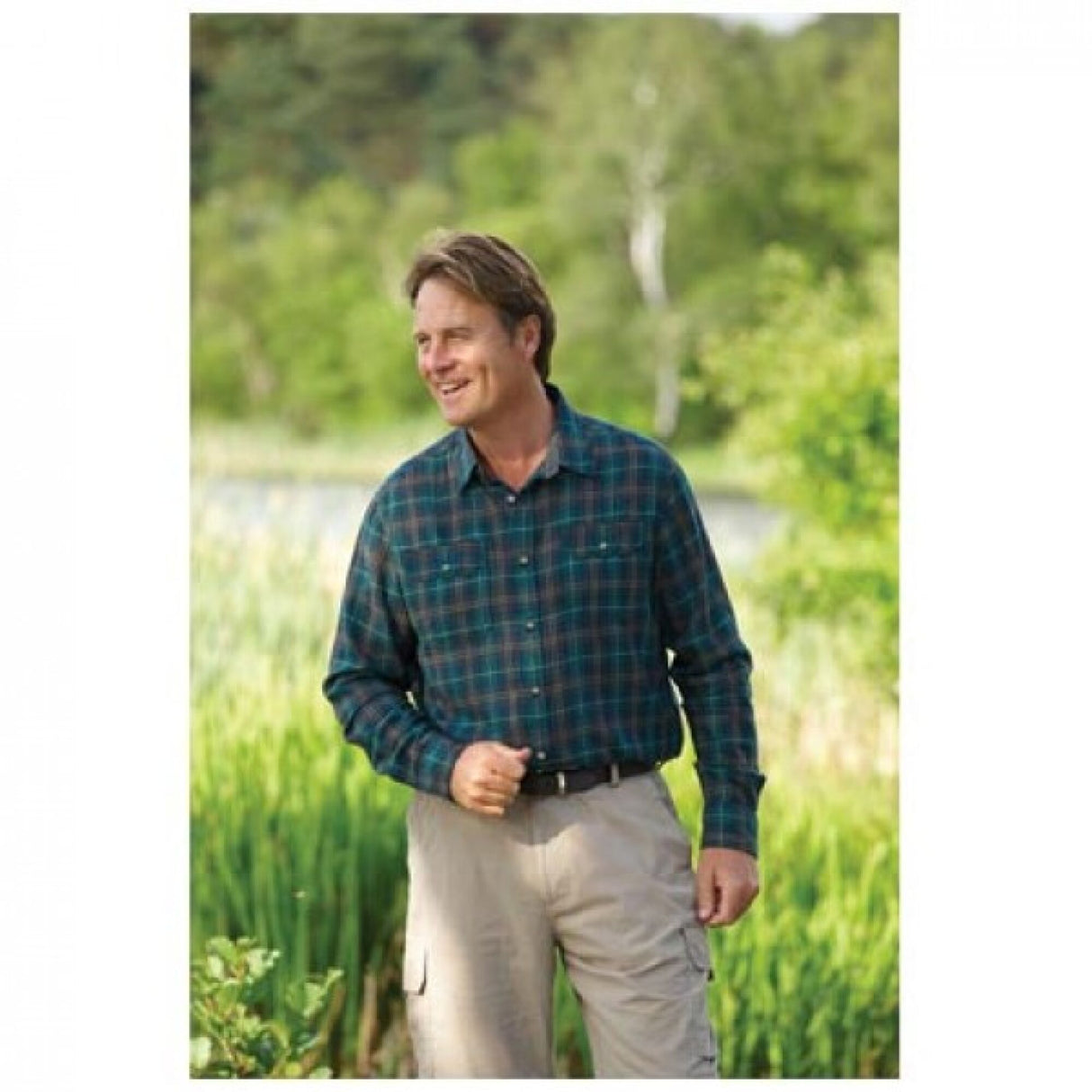 Champion Kilbeggan Cotton Long-Sleeved Shirt Green - Farming Parts