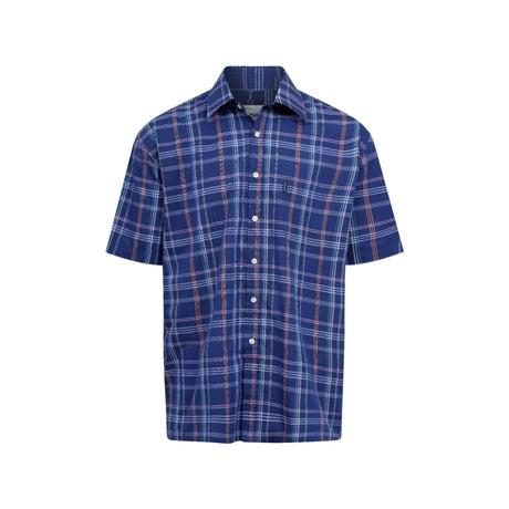 Champion Whitby Polycotton Short-Sleeved Shirt Blue - Farming Parts