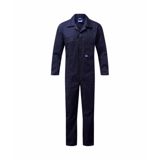 Fort 240gsm Zip-Front Coverall Navy - Farming Parts