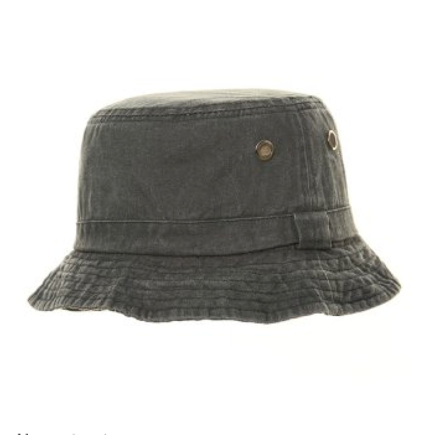 Washed Denim Bush Hat with Eyelets Denim - Farming Parts