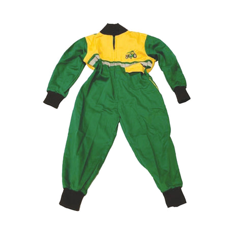 Kids Hi-Vis Tractor Coverall Green/Yellow - Farming Parts