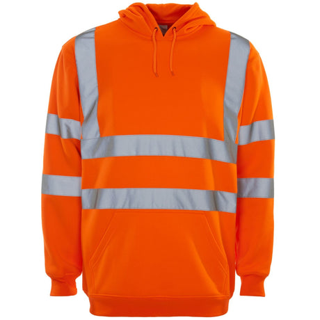 Hi-Vis Reflective Hooded Sweatshirt Orange - Farming Parts