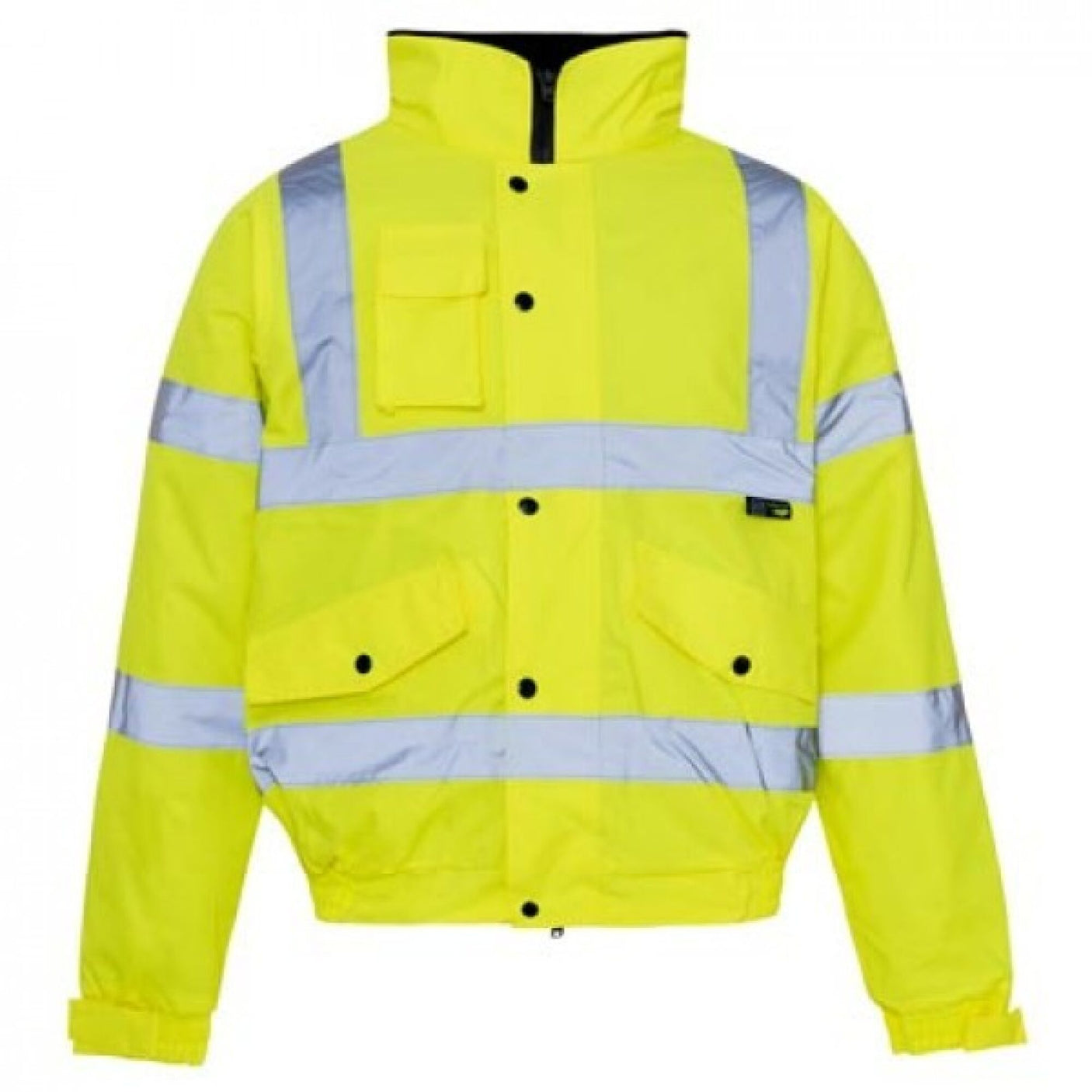 Hi-Vis Reflective Bomber Jacket Yellow - Farming Parts