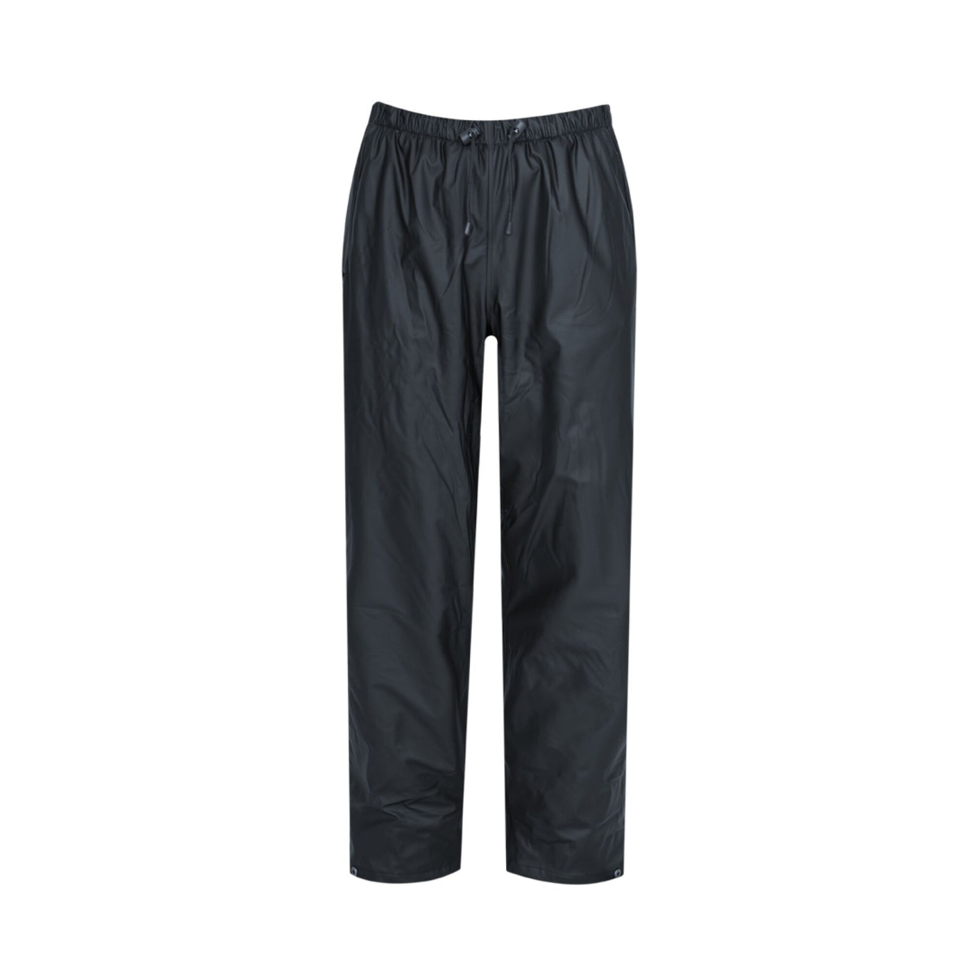 Introducing the Swampmaster No-Sweat Thermgear Waterproof Lined Trousers by Cottonmount, these navy trousers feature an elastic waistband and straight legs with a fleece lining for extreme cold protection, displayed against a white background.