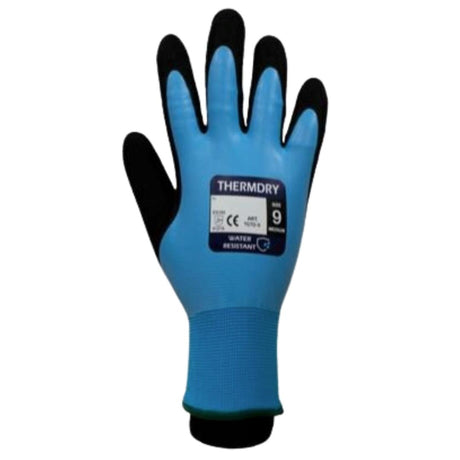 TufGrip Thermdry Glove Black/Ice Blue - Farming Parts