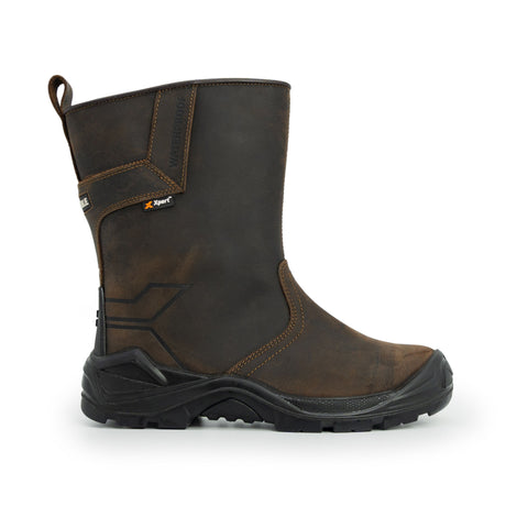 Xpert Invincible S3 Safety Waterproof Rigger Boot Brown - Farming Parts
